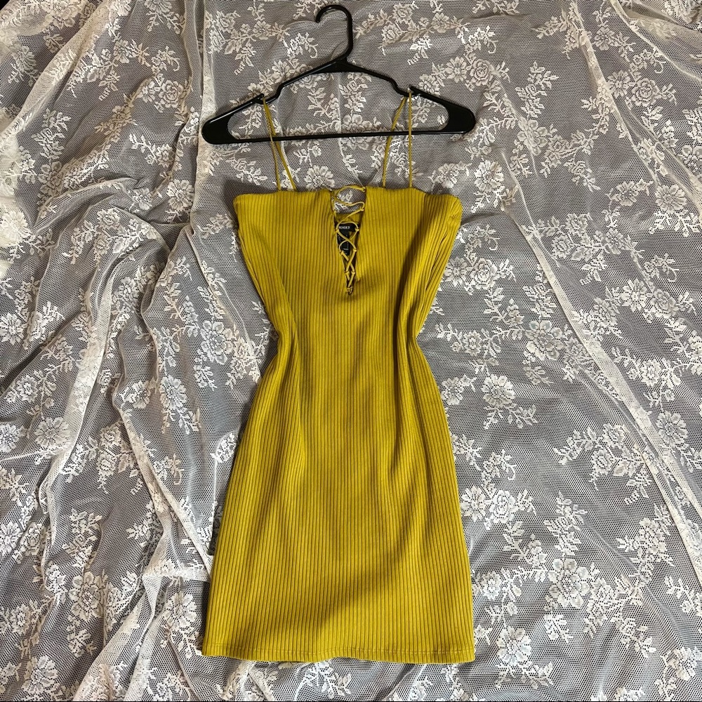 Mustard Yellow Bodycon Dress